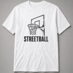 Streetball Chain Net Hoop Unisex T-Shirt - White
