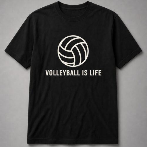 Volleyball Is Life Unisex T-Shirt - Black